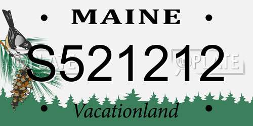 S521212 Maine License Plate