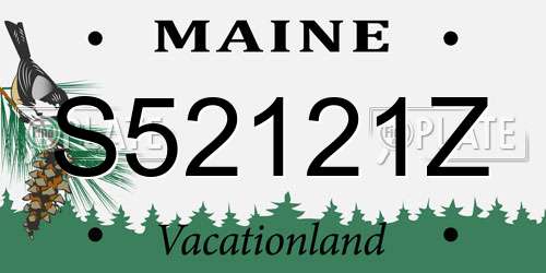 S52121Z Maine License Plate