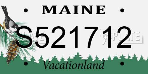 S521712 Maine License Plate