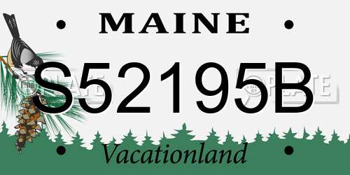 S52195B Maine License Plate