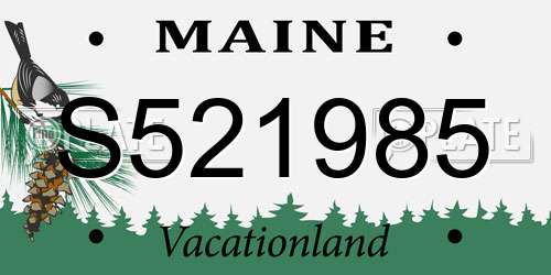 S521985 Maine License Plate