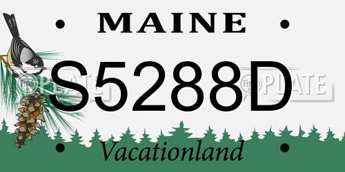 S5288D Maine License Plate