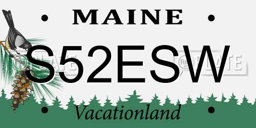 S52ESW Maine License Plate