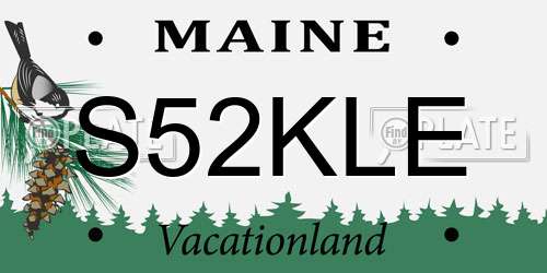 S52KLE Maine License Plate