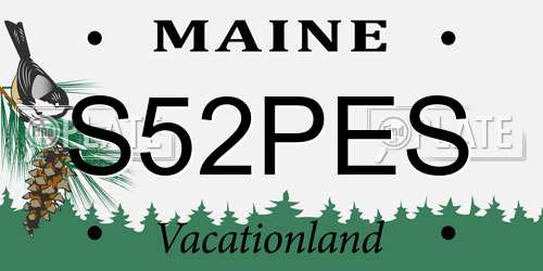 S52PES Maine License Plate