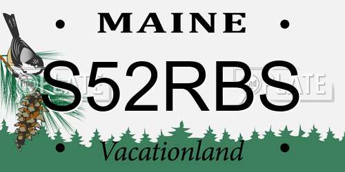 S52RBS Maine License Plate