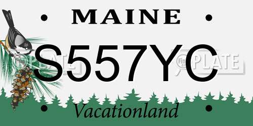 S557YC Maine License Plate