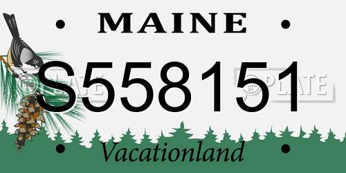 S558151 Maine License Plate