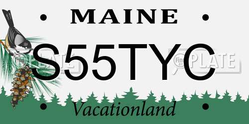 S55TYC Maine License Plate