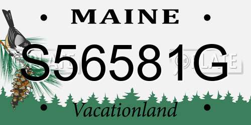 S56581G Maine License Plate