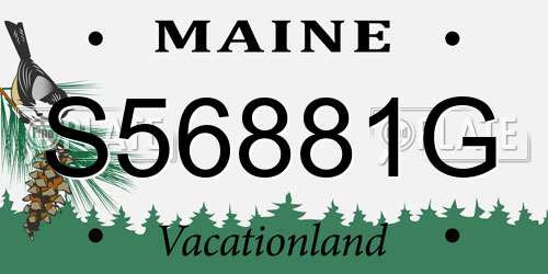 S56881G Maine License Plate
