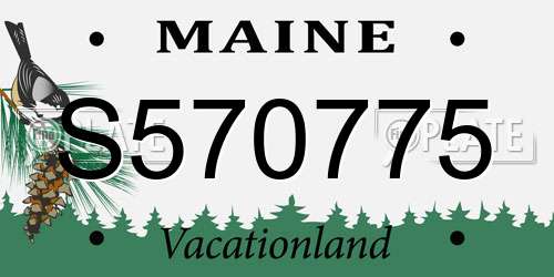 S570775 Maine License Plate