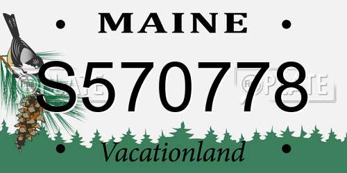 S570778 Maine License Plate