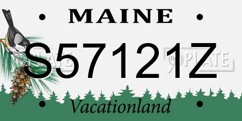 S57121Z Maine License Plate