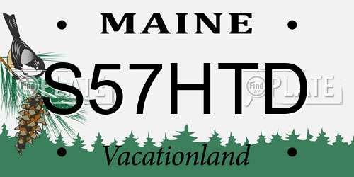 S57HTD Maine License Plate