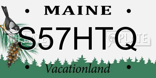 S57HTQ Maine License Plate