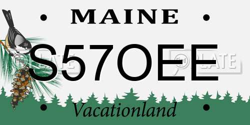S57OEE Maine License Plate