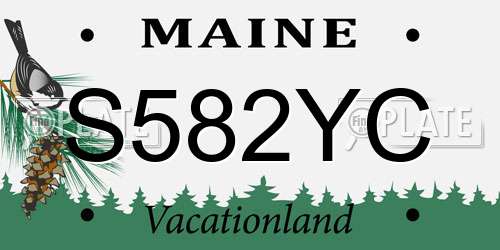 S582YC Maine License Plate