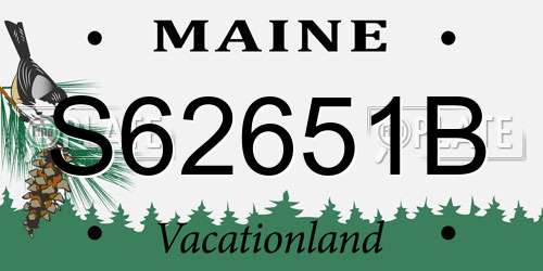 S62651B Maine License Plate
