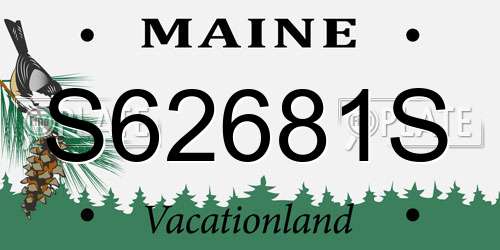 S62681S Maine License Plate