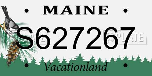 S627267 Maine License Plate
