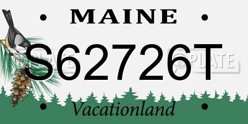 S62726T Maine License Plate