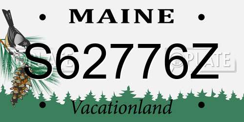 S62776Z Maine License Plate