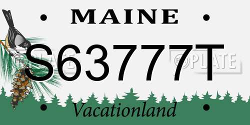 S63777T Maine License Plate