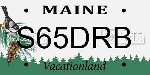 S65DRB Maine License Plate