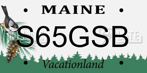 S65GSB Maine License Plate