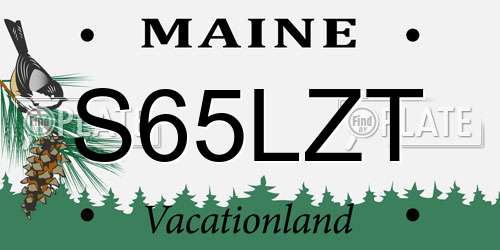S65LZT Maine License Plate
