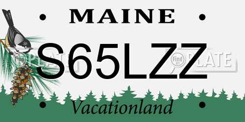 S65LZZ Maine License Plate