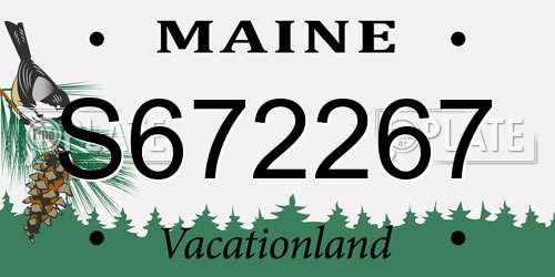 S672267 Maine License Plate