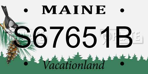 S67651B Maine License Plate