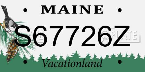 S67726Z Maine License Plate