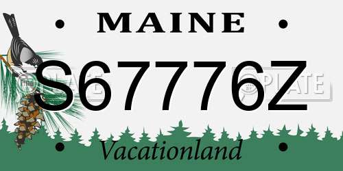 S67776Z Maine License Plate