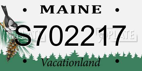 S702217 Maine License Plate