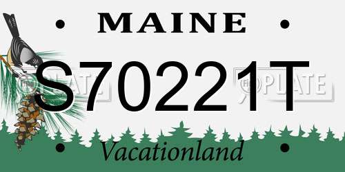 S70221T Maine License Plate