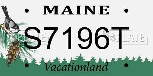 S7196T Maine License Plate