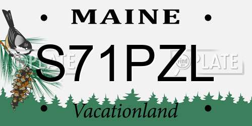 S71PZL Maine License Plate