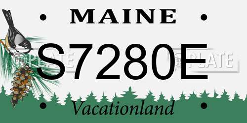 S7280E Maine License Plate