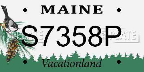 S7358P Maine License Plate