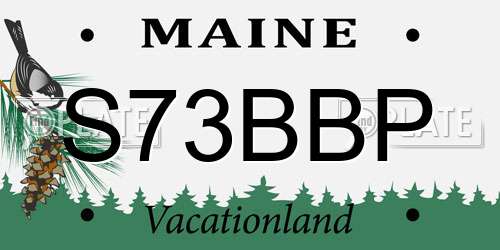 S73BBP Maine License Plate