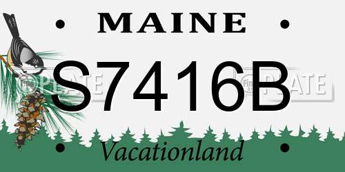 S7416B Maine License Plate