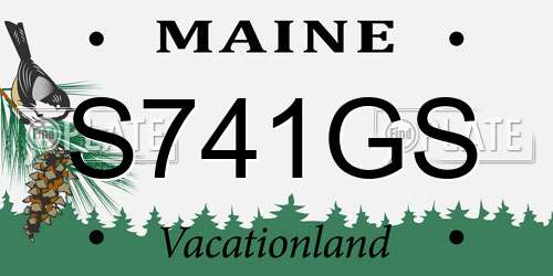 S741GS Maine License Plate