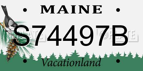 S74497B Maine License Plate