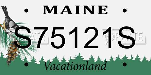 S75121S Maine License Plate