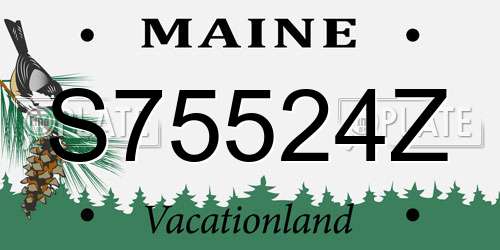 S75524Z Maine License Plate