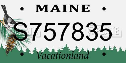 S757835 Maine License Plate