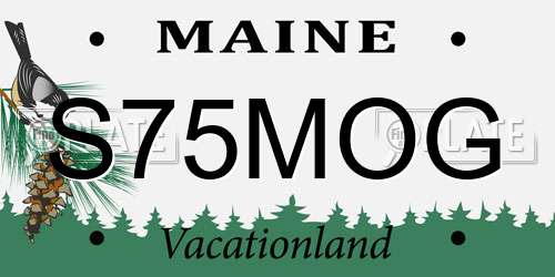 S75MOG Maine License Plate